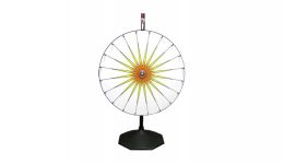White prize wheel with stand