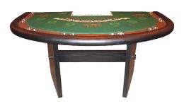 Blackjack table with solid legs made in the usa