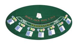 Green blackjack layout
