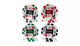 300 11 5g 4 aces aluminum poker chip set