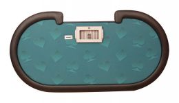 Poker table with metal legs made in the usa