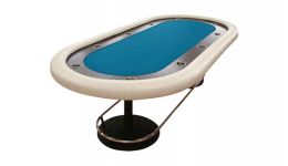 Poker table with metal legs made in the usa