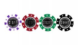 500 coin inlay aluminum poker chip set