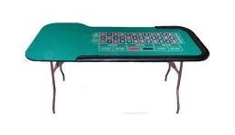 Folding roulette tables