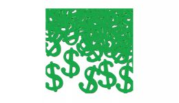 Green dollar sign confetti