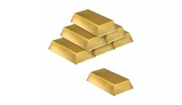 Plastic gold bar decorations