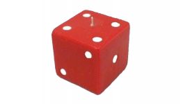 Red dice candle