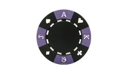Tri color suit design poker chips