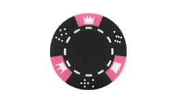 Tri color triple crown poker chips