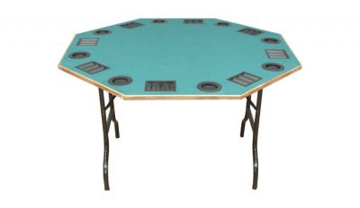 Octagon folding poker table