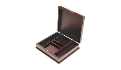 100 poker chip mahogany case