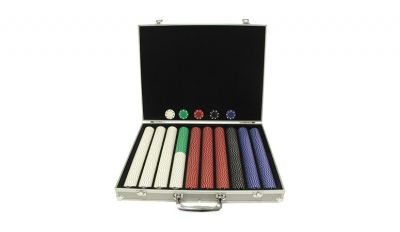 1000 suited aluminum poker chip set