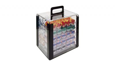 1000 tri color acrylic poker chip set