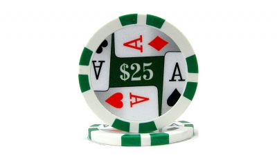25 4 aces poker chip