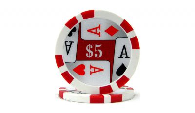 5 4 aces poker chip