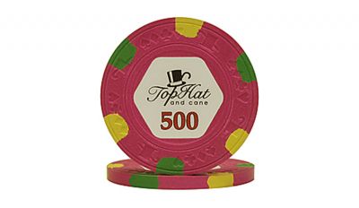 500 world tophat cane poker chip