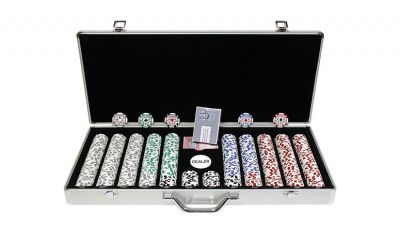 650 high roller aluminum poker chip set
