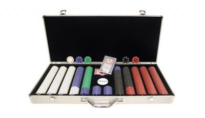 650 suited aluminum poker chip set