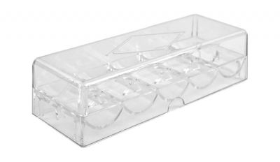 Acrylic poker chip tray with cover