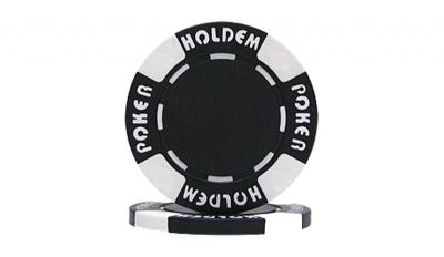 Black suited holdem poker chip