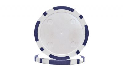 Blue eight stripe poker chip