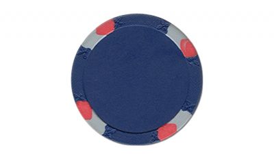 Blue lucky bee large poker chip