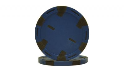 Blue monaco six stripe poker chip