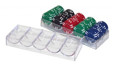 Clear acrylic poker chip tray