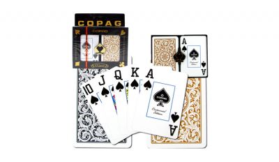 Copag black and gold jumbo index playing cards