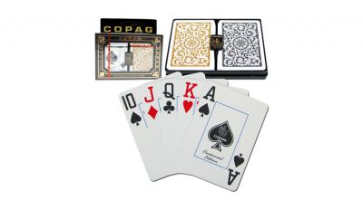 Copag gold black jumbo index playing cards