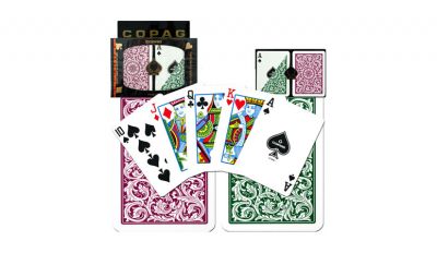 Copag green and burg regular index playing cards
