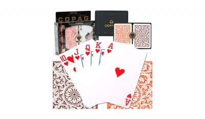 Copag orange and brown reg index playing cards