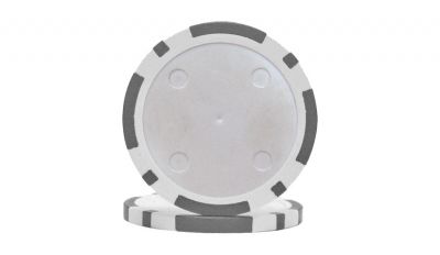 Gray eight stripe poker chip