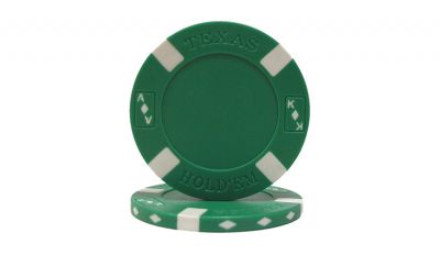 Green big slick poker chip