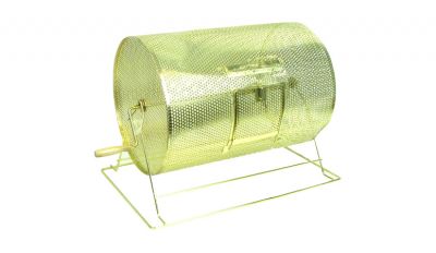 Large brass raffle drum