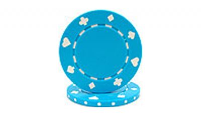 Light blue 11 5g suite poker chip Light blue 11 5g suite poker chip