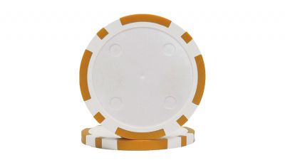 Orange eight stripe poker chip