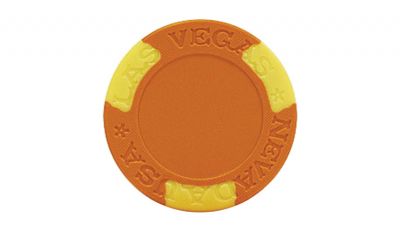 Orange las vegas edge spot poker chip Orange las vegas edge spot poker chip