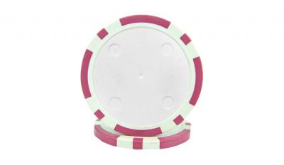 Pink eight stripe poker chip