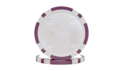 Purple eight stripe poker chip