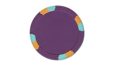 Purple lucky bee large poker chip