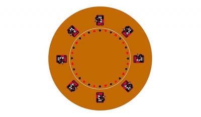 Round poker layout 10