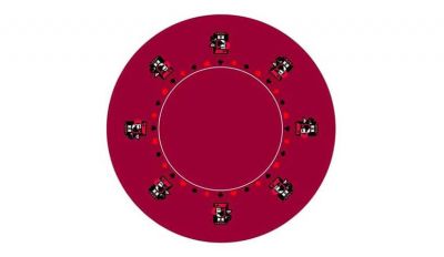 Round poker layout 8