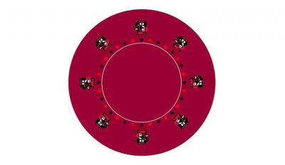 Round poker layout 8