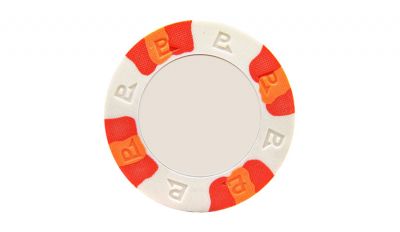 White custom pro classic poker chip