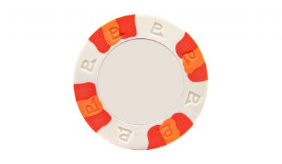 White custom pro classic poker chip