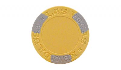 Yellow las vegas edge spot poker chip