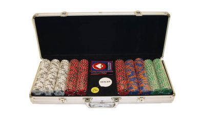 500 fabulous aluminum poker chip set