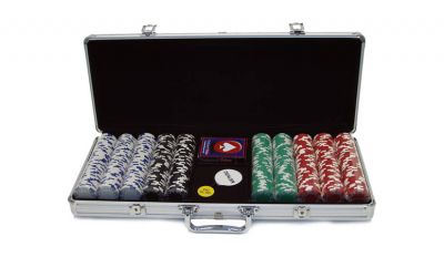 500 royal suited aluminum poker chip set