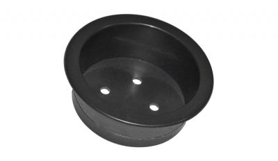 Black plastic cup holder